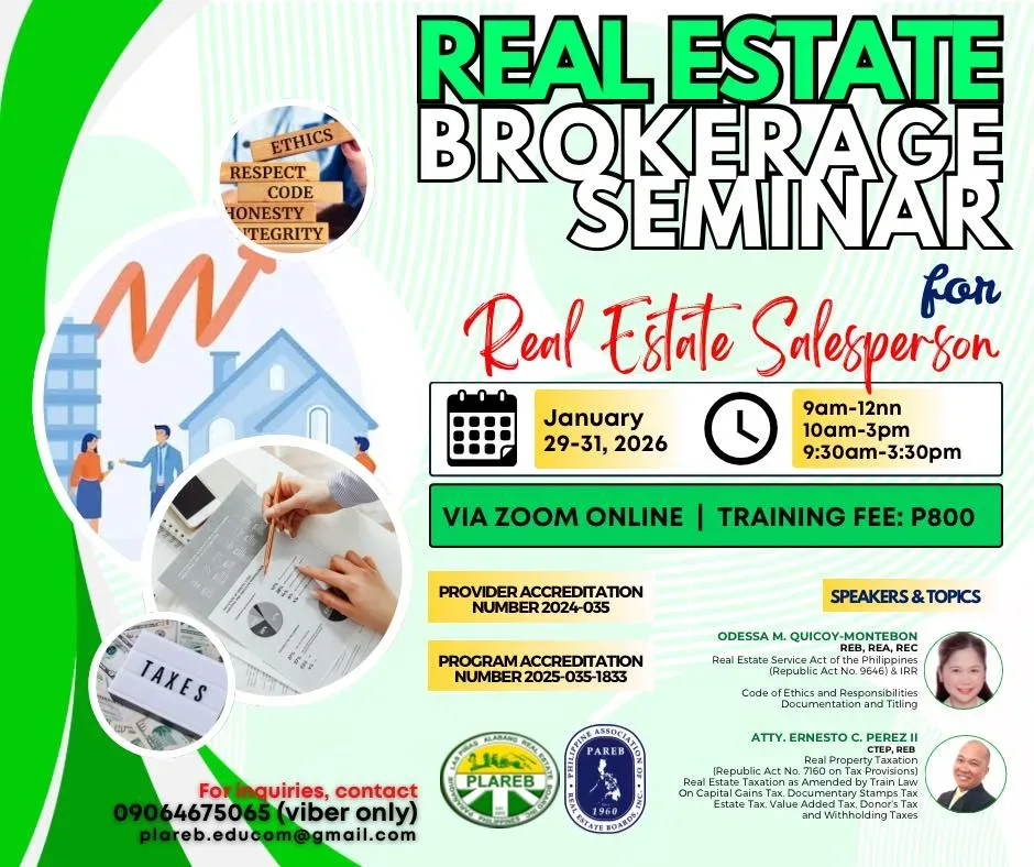 Real Estate Brokerage Seminar for New Real Estate Salesperson January 29-31, 2026