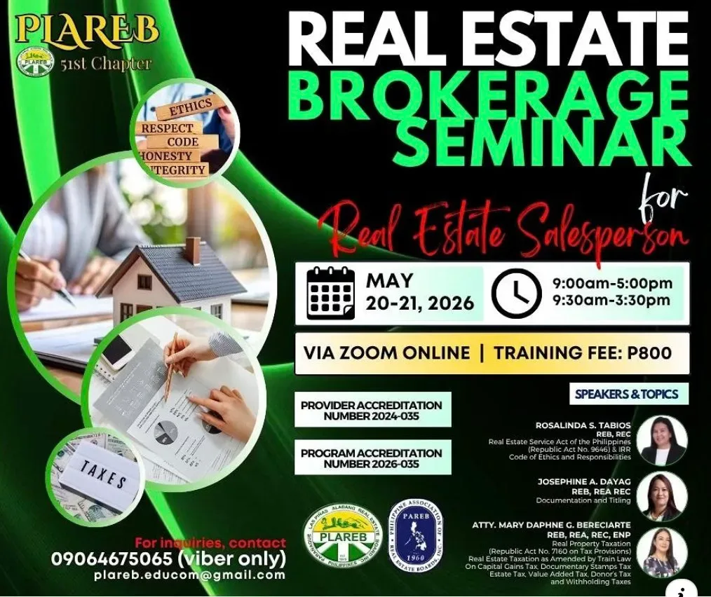 Real Estate Brokerage Seminar for New Real Estate Salesperson May 20-21, 2026