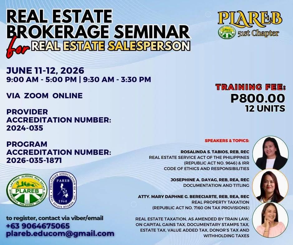 PLAREB Academy REBRES June 11 - 12